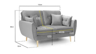 Zinc 2 Seater Sofa